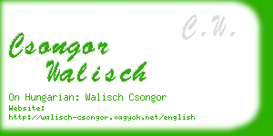 csongor walisch business card